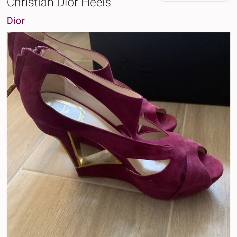 Christian Dior Purple Suede Heels size 39 - Picture 8 of 8